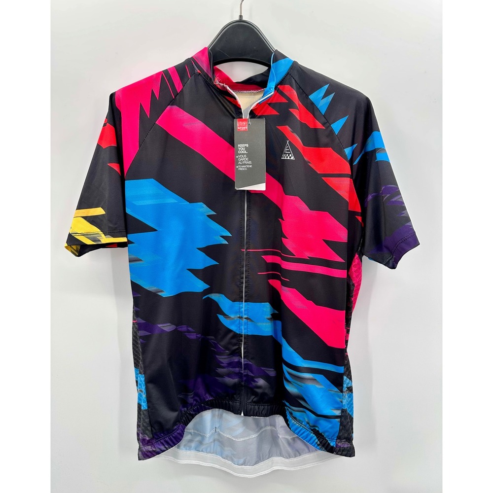 NWT Bicycle‎ 808 Womens Plus 2XL Cycling Jersey Full Zip S/Sleeve Abstract Print